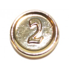 Part bb521b Chrome Gold Minifig, Utensil Coin Type 3 with 2 Mark